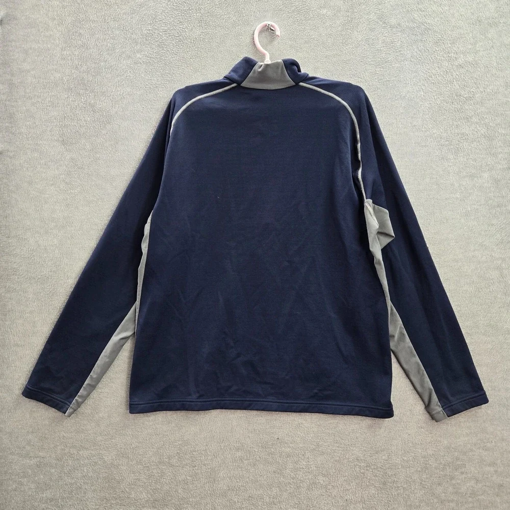 Nike Men Sweatshirt XL‎ Navy Swoosh Logo Nikefit Therma Zipper Long Sleeve